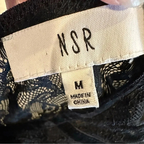 NSR Lace Long Sleeve Ruffle Cuff Black Sheer Mini Cocktail Dress Size Me… - Picture 12 of 12